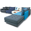 sofa GARDEN 5unite + ottoman AREAの写真
