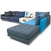AREA sofa GARDEN 5unite + ottomanの写真