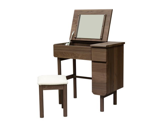 G775\" ACTUS ドレッサー&スツール ウォールナット W500 レッチェ 80ドレッサー（スツール付） WALNUT(W80×D44.5×H125cm
