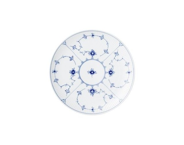 ブルーフルーテッド プレイン クーププレート 23cm/ブルー