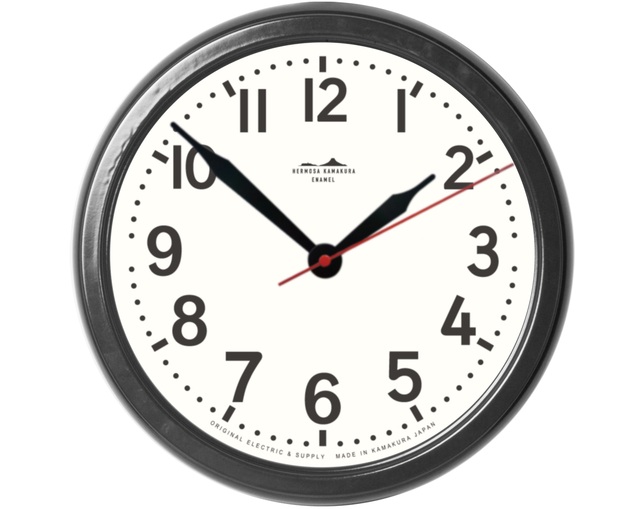 ハモサHK HORO CLOCK ホーロー クロック
HK-001 BLACK HK HORO CLOCK(ホーロークロック)[タブルーム]