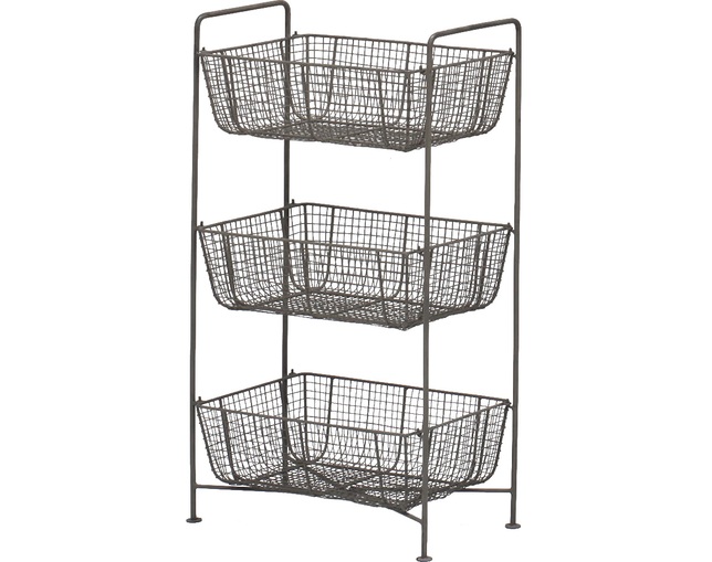 メッシュ3段バスケット(メッシュバスケット)[タブルーム]