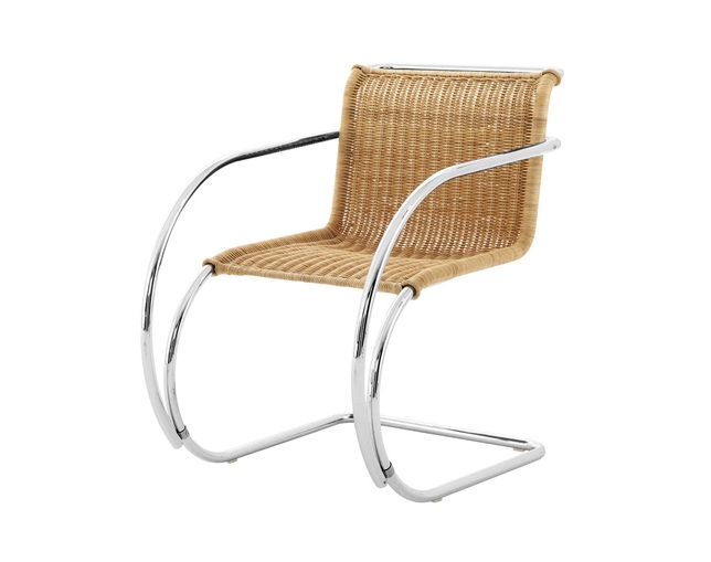 Mies van der Rohe Collection MR chair with Arms - Rattan Mies van der Rohe Collection MR chair with Arms - Rattan